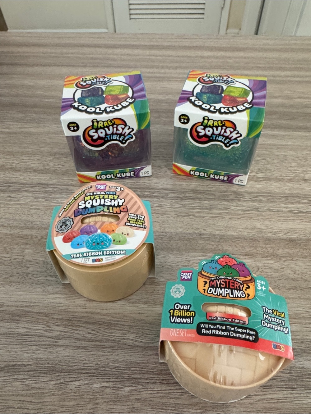 Kool Kube & Mini Mystery Dumpling Set of 4. NEW